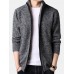 Mens Winter Casual Comfy Breathable Fleece Thicken Zipper Fly Long Sleeve Cardigans